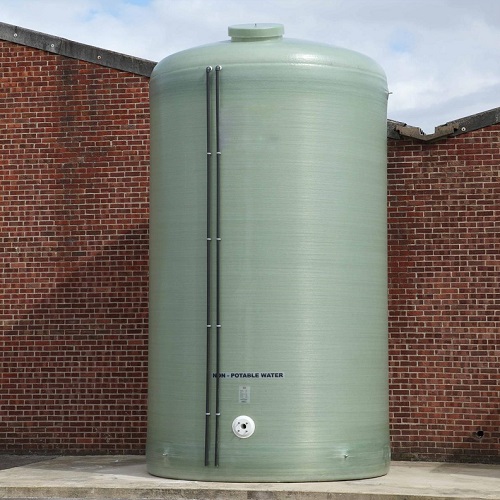30000 Litre Vertical GRP One Piece Storage Tank
