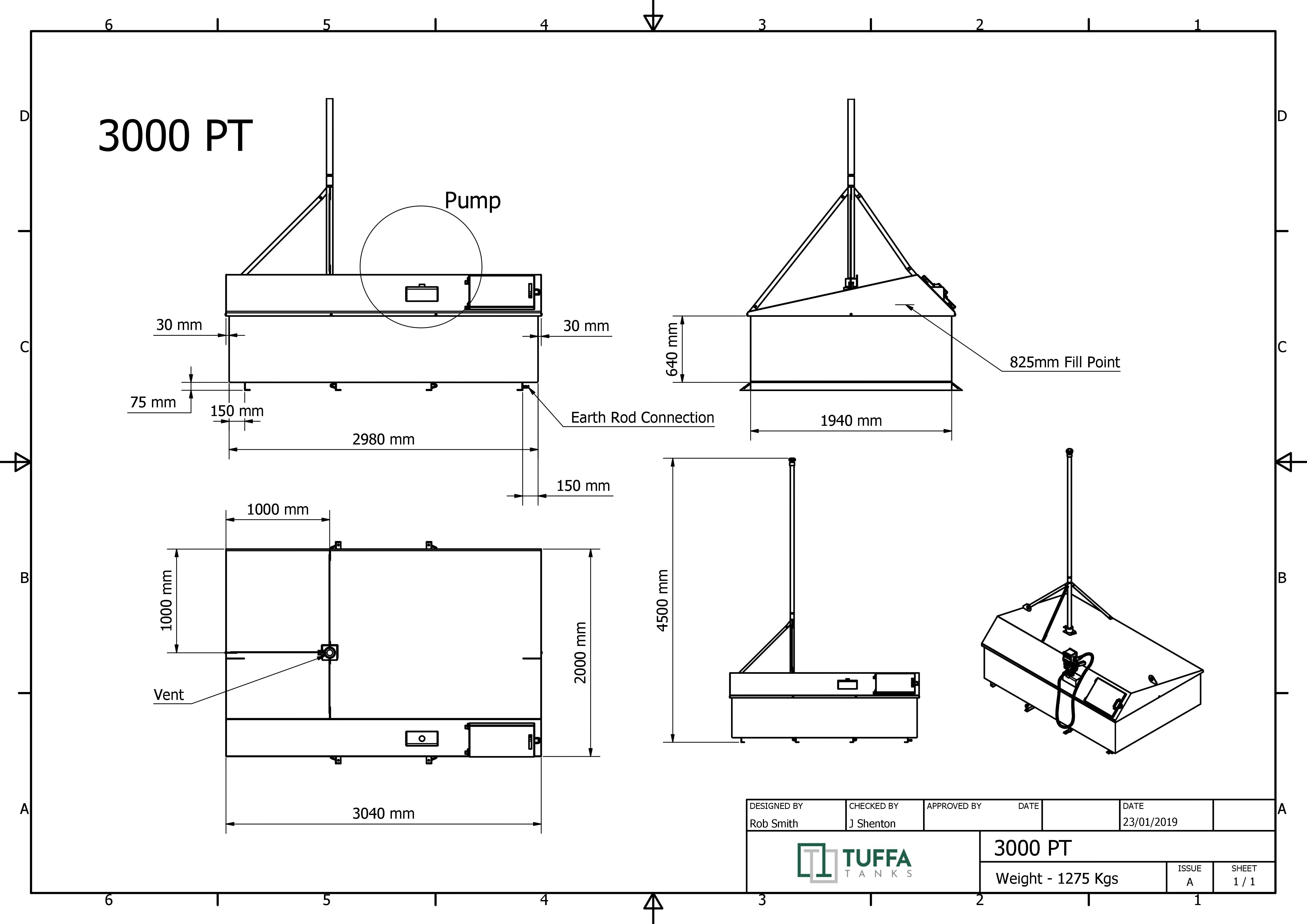 Tuffa 3000 Litre Petrol Tank
