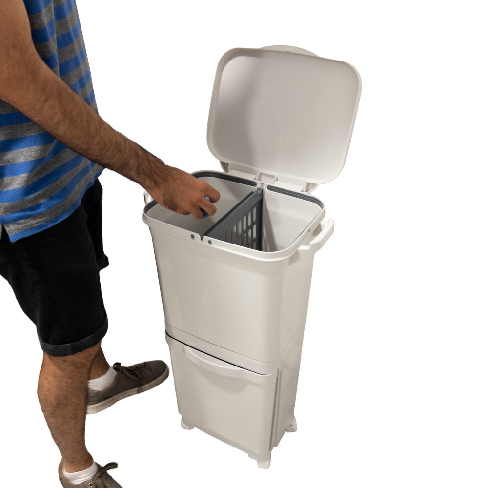 Kitchen Rubbish Bin on Wheels - 38L