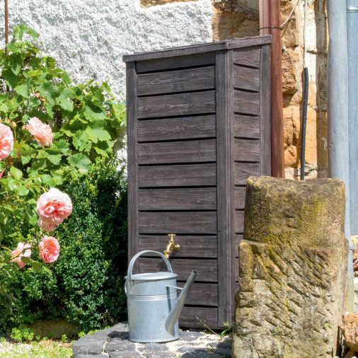 230 Litre Slimline Wooden Effect Water Butt 