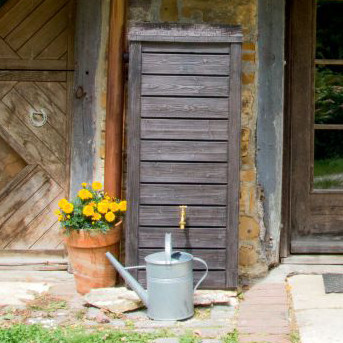 230 Litre Slimline Wooden Effect Water Butt 