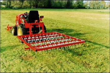 Scarifying Rake Mounted on Three Point Linkage