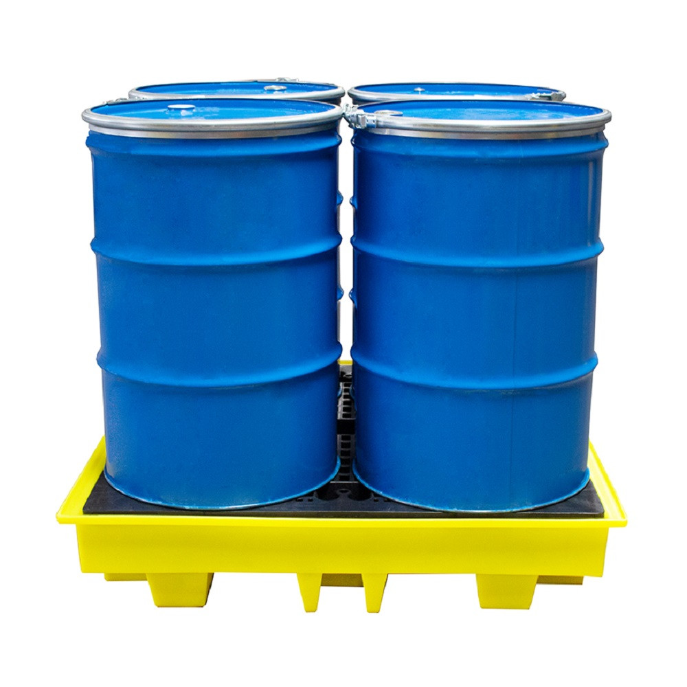 4 Drum Spill Pallet - Low Profile - 1280 x 1280 x 275mm