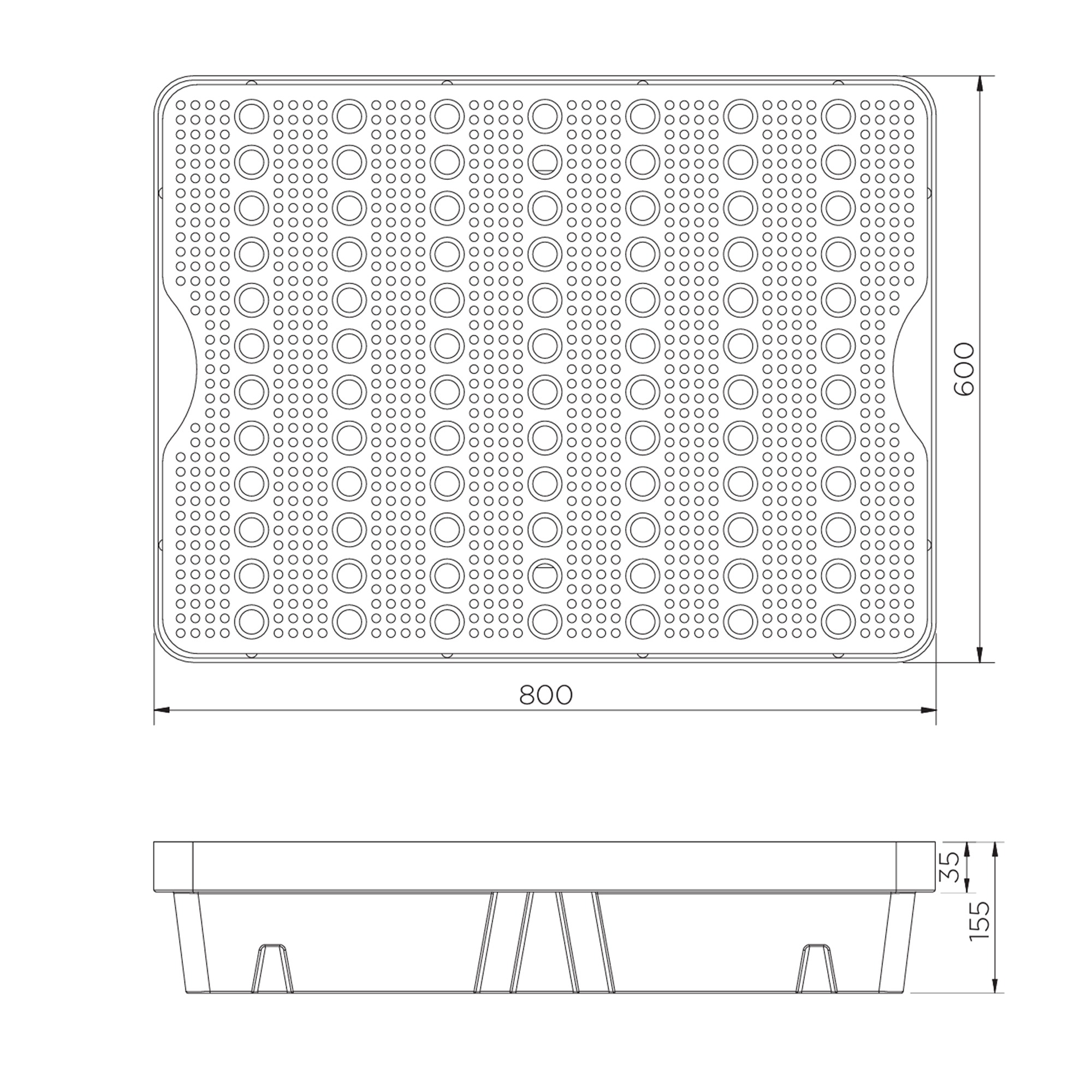 40 Litre Spill Tray With Grate