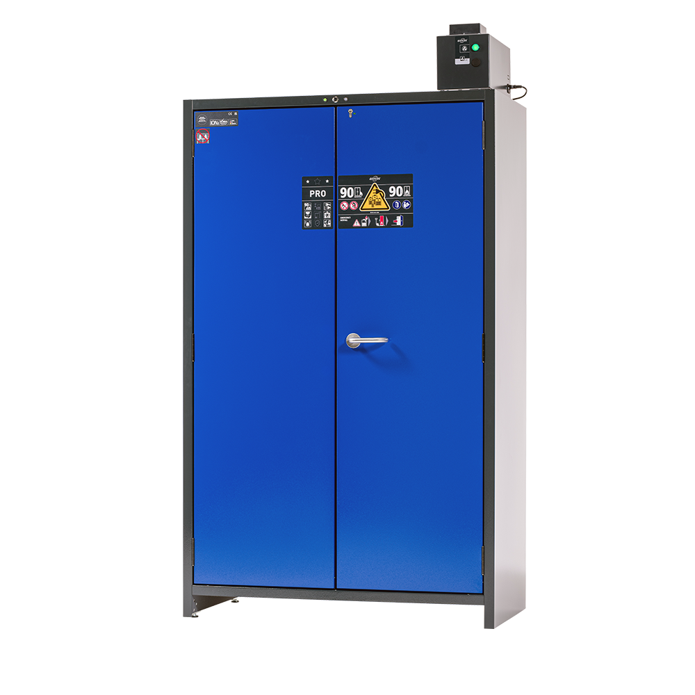 Lithium Battery Charging Storage Cabinet - Four Shelves and Four Charging Strips