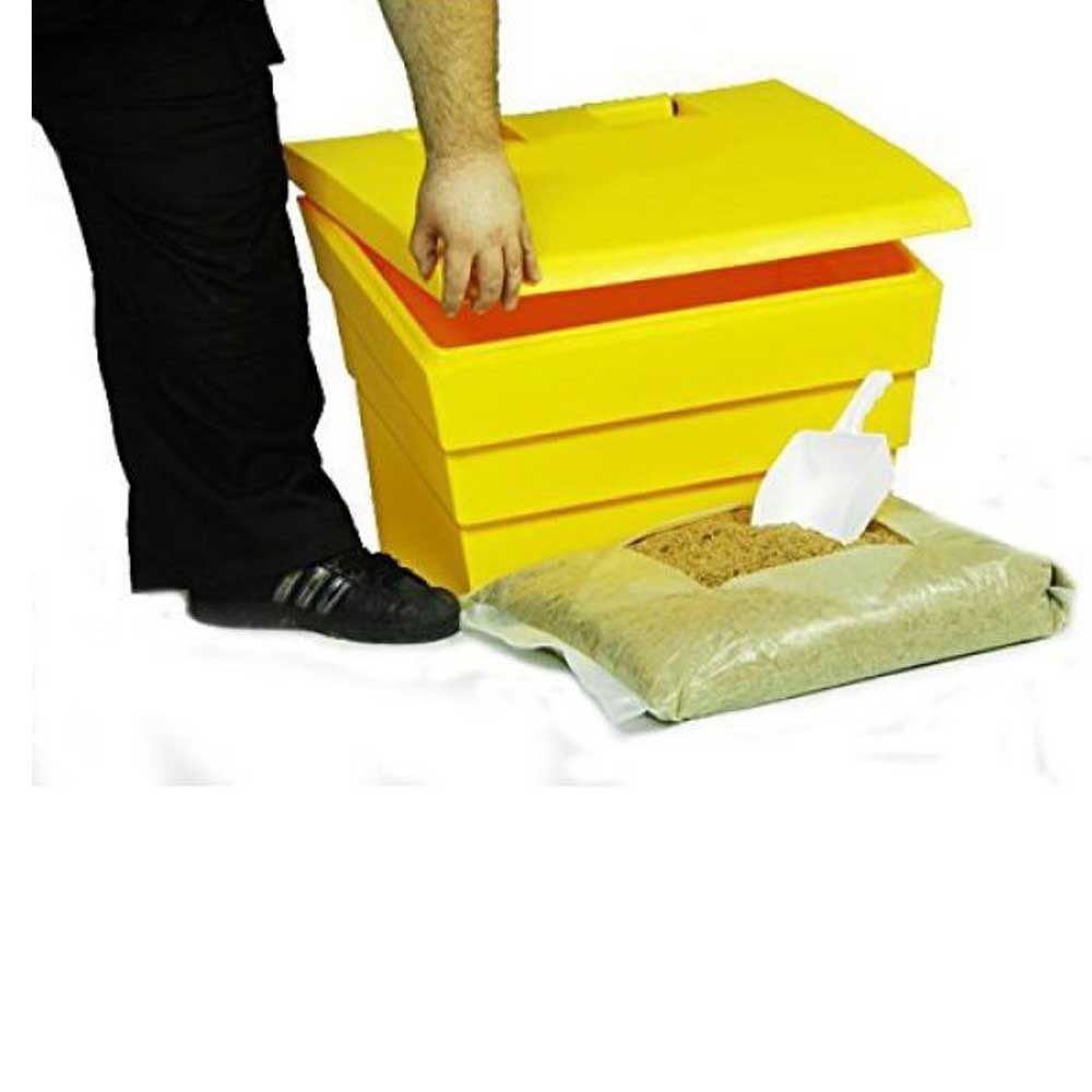 2 Cu Ft Lockable Grit Bin - 50 Litre / 50 kg Capacity