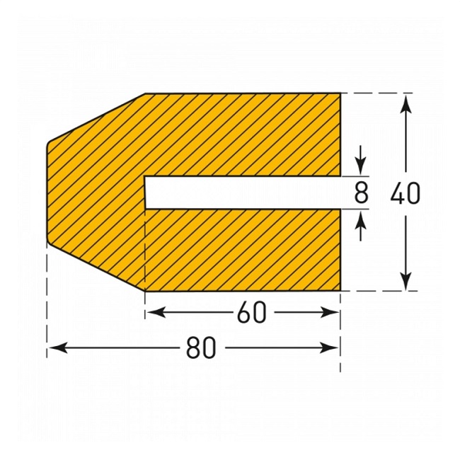 Trapeze Push Fit Extra Wide Profile Protection Guard - 1000mm Length