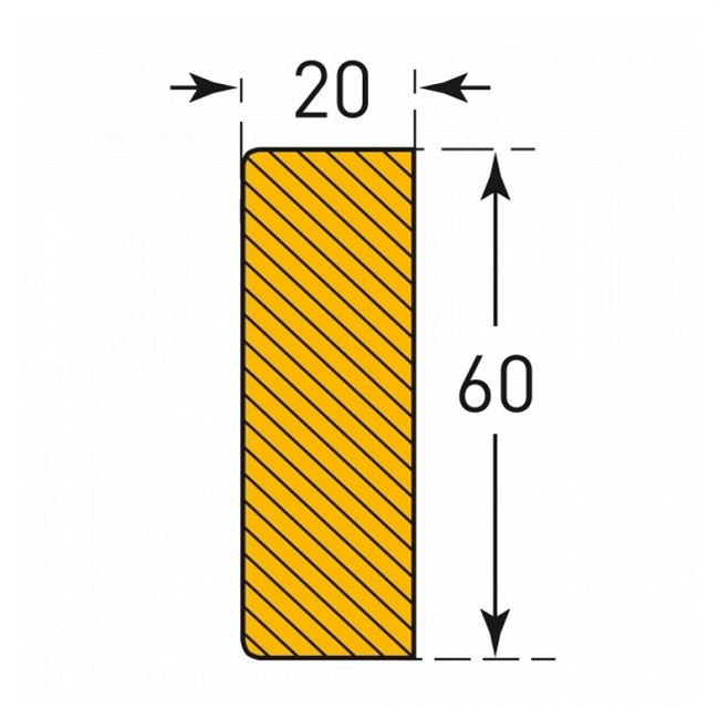 Rectangle Adhesive Surface Protection Guard - 1000mm Length