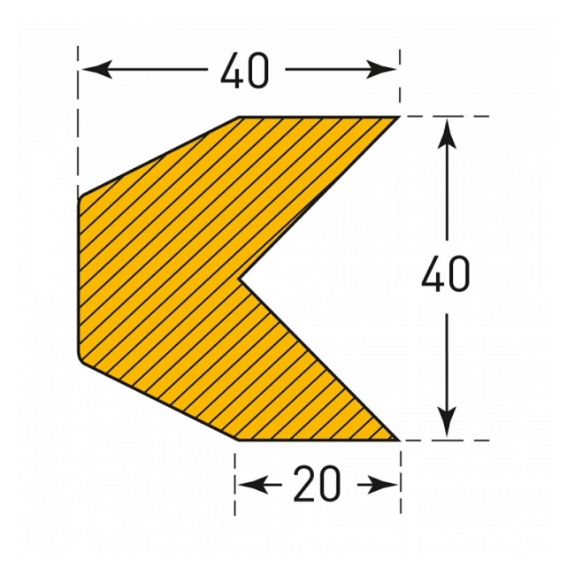 Trapeze Magnetic Edge Protection Guard - 1000mm Length