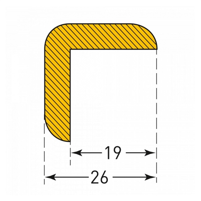 Right Angle Adhesive Edge Protection Guard - 5m Length