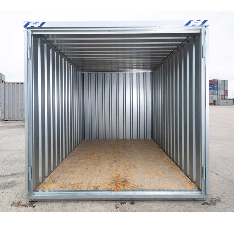 4m x 2m Flat Pack Storage Container with Double Wing Doors - Kingfisher ...