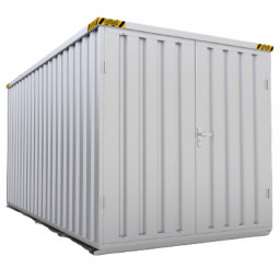 4m x 2m Flat Pack Storage Container with Double Wing Doors - Kingfisher ...