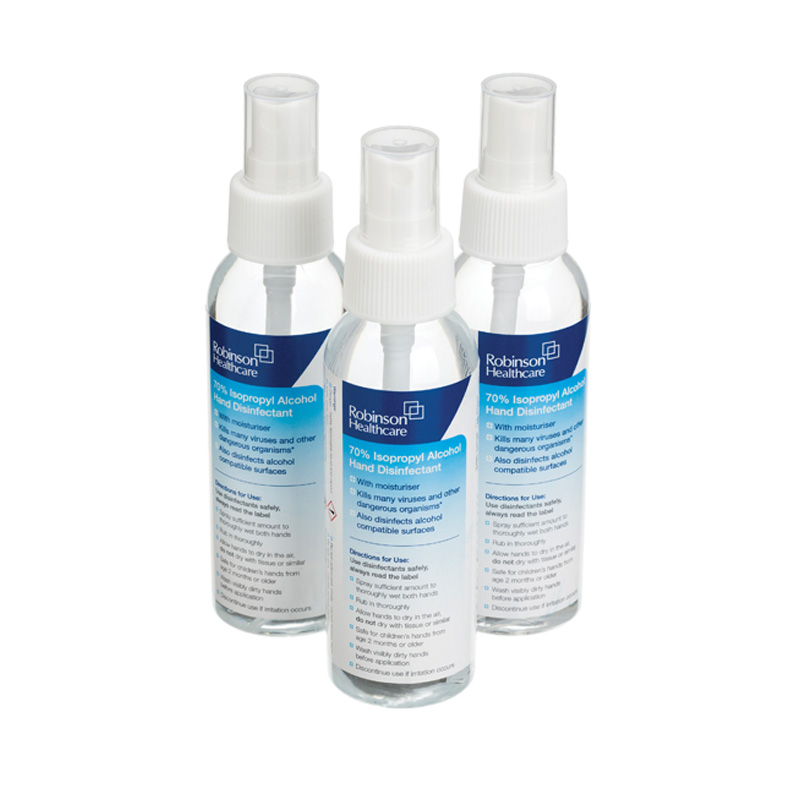70% Alcohol Hand Disinfectant Spray - 100ml - Case of 24