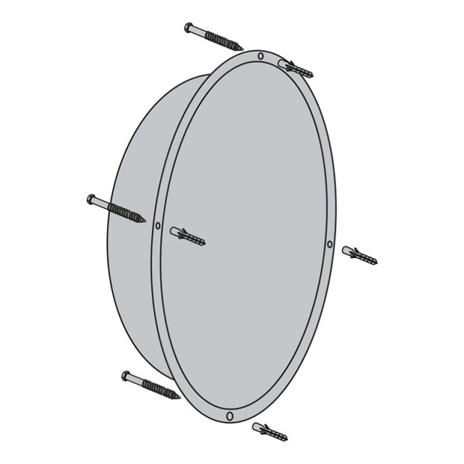 800mm Diameter Polymir Half-Sphere 180 Degree Industrial Safety Dome Mirror