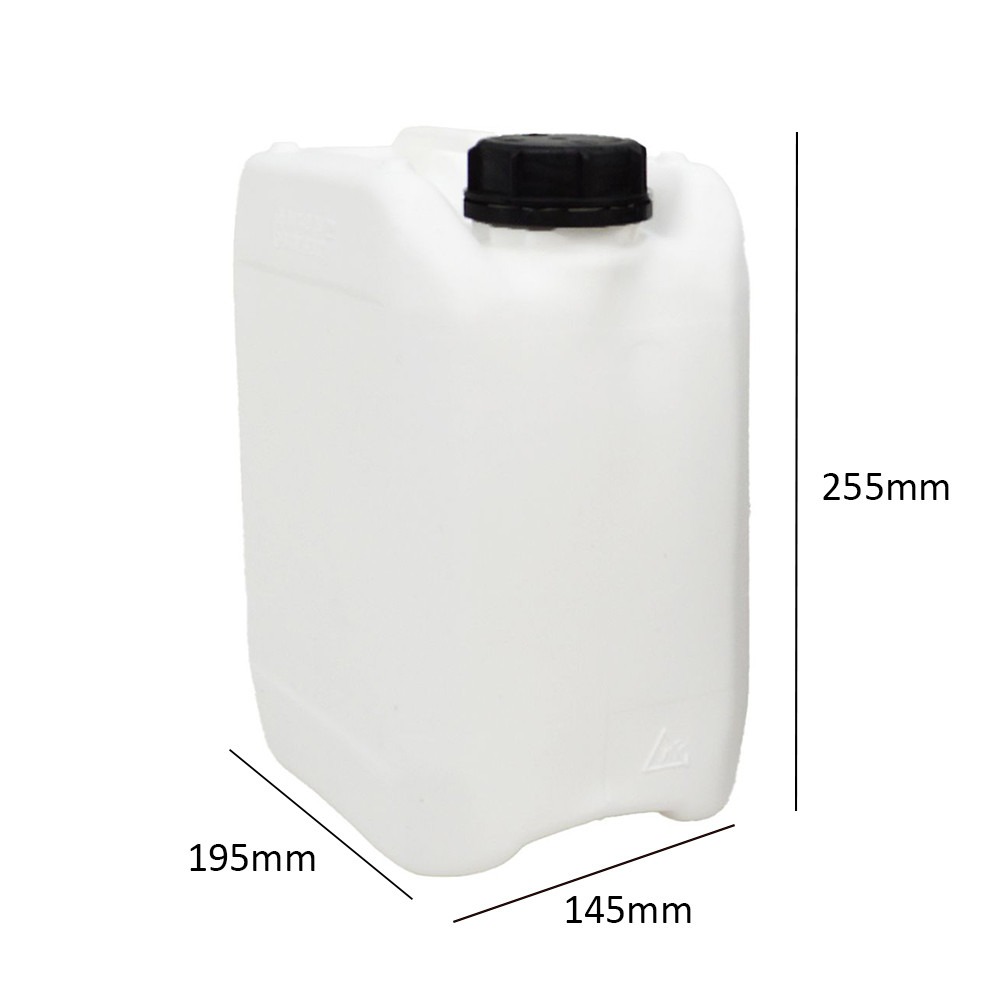 5 Litre Stackable Plastic Jerry Can - Natural, White, Black, Blue