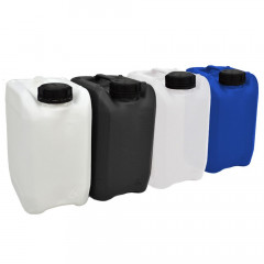 5 Litre Stackable Plastic Jerry Can - Natural, White, Black, Blue