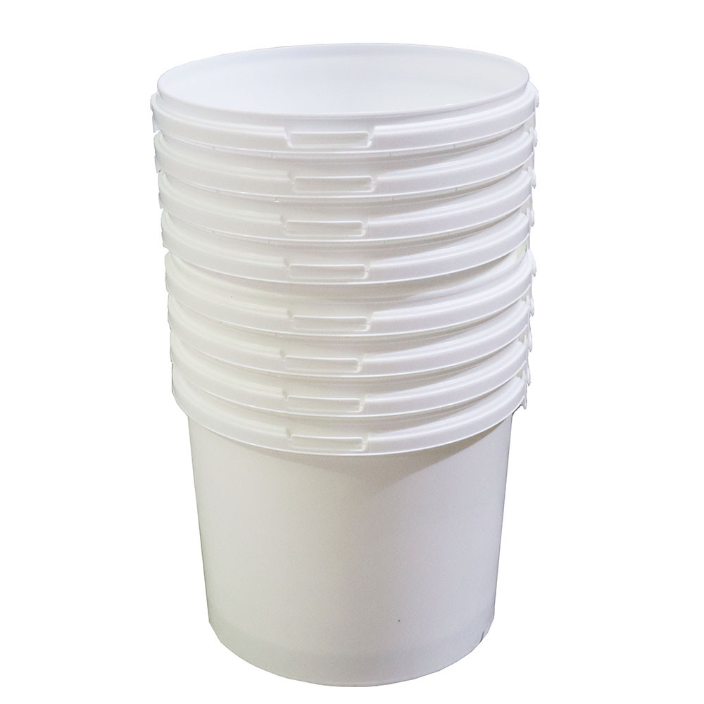 5 Litre Plastic Bucket with Tamper Evident Lid - Half Pallet