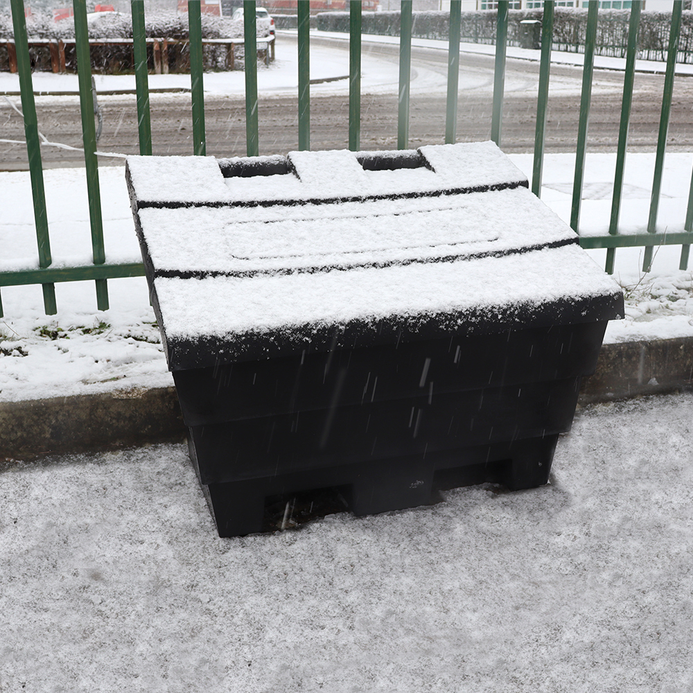 6 Cu Ft Grit Bin - 175 Litre / 175 kg capacity - Recycled Black