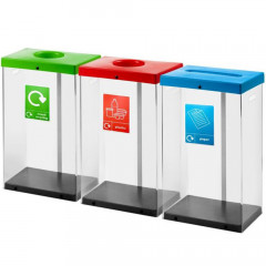 Clear Body Recycling Bin
