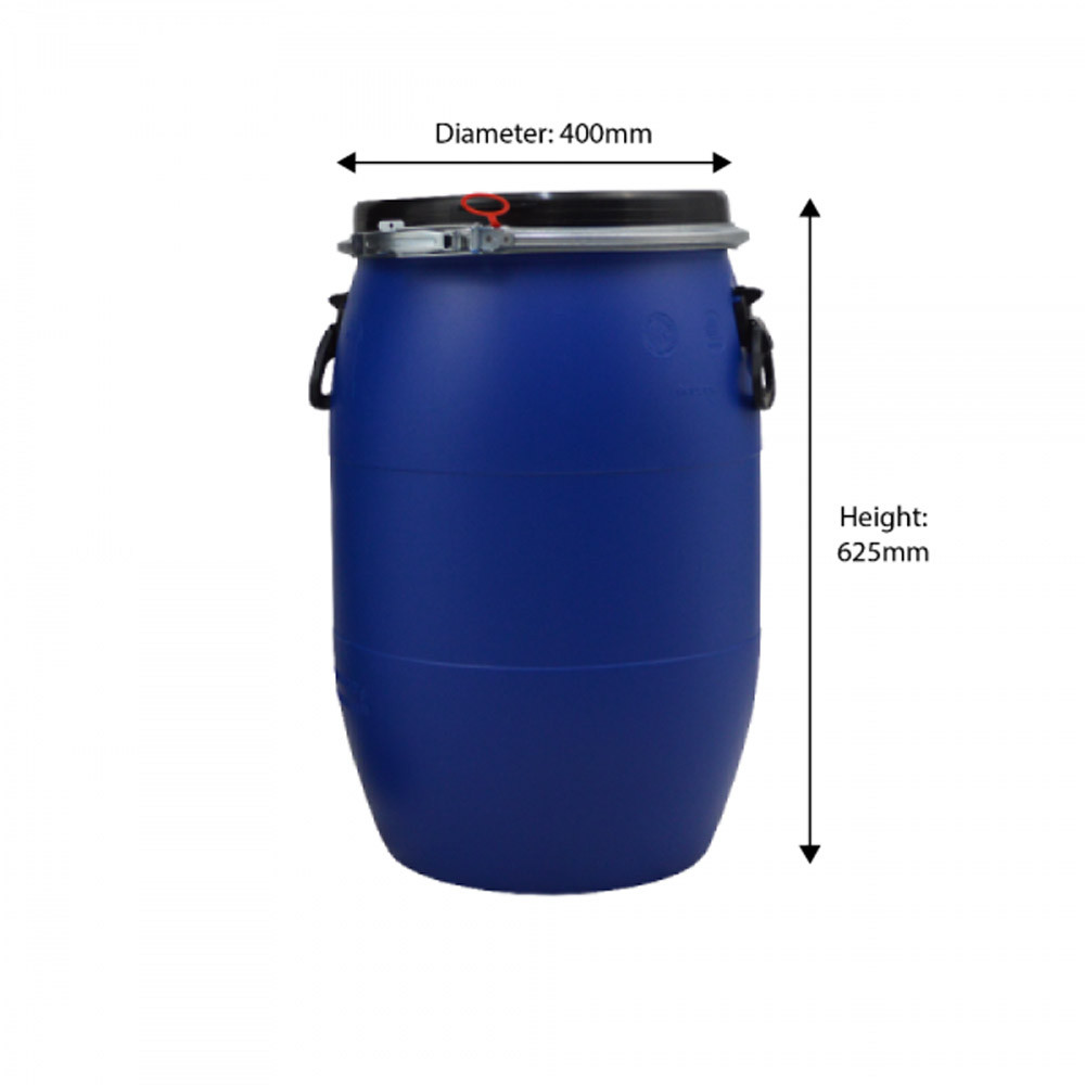60 Litre Open Head Plastic Drum - Pack of 18