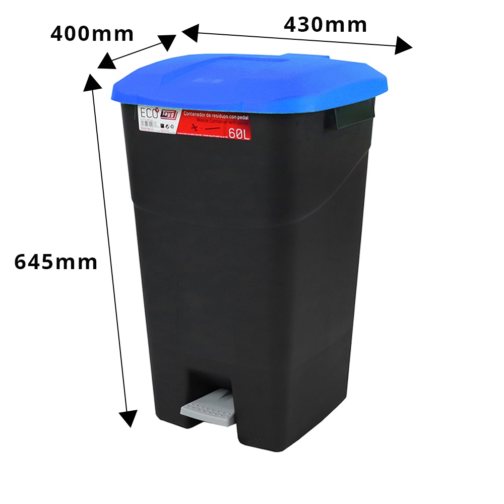 Simpler Recycling Station - Pedal Bin with A4 Stickers