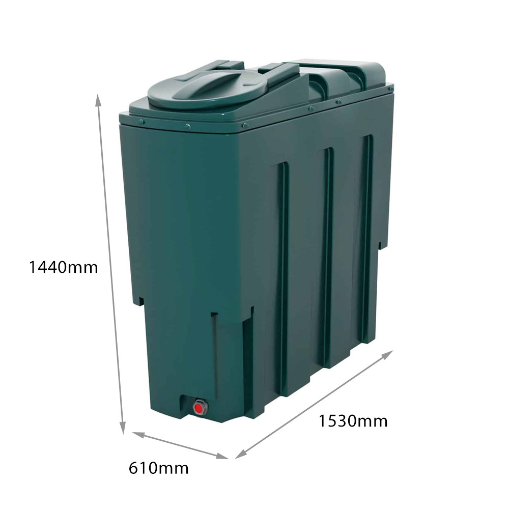 650 Litre Atlantis Slimline Bunded Oil Tank