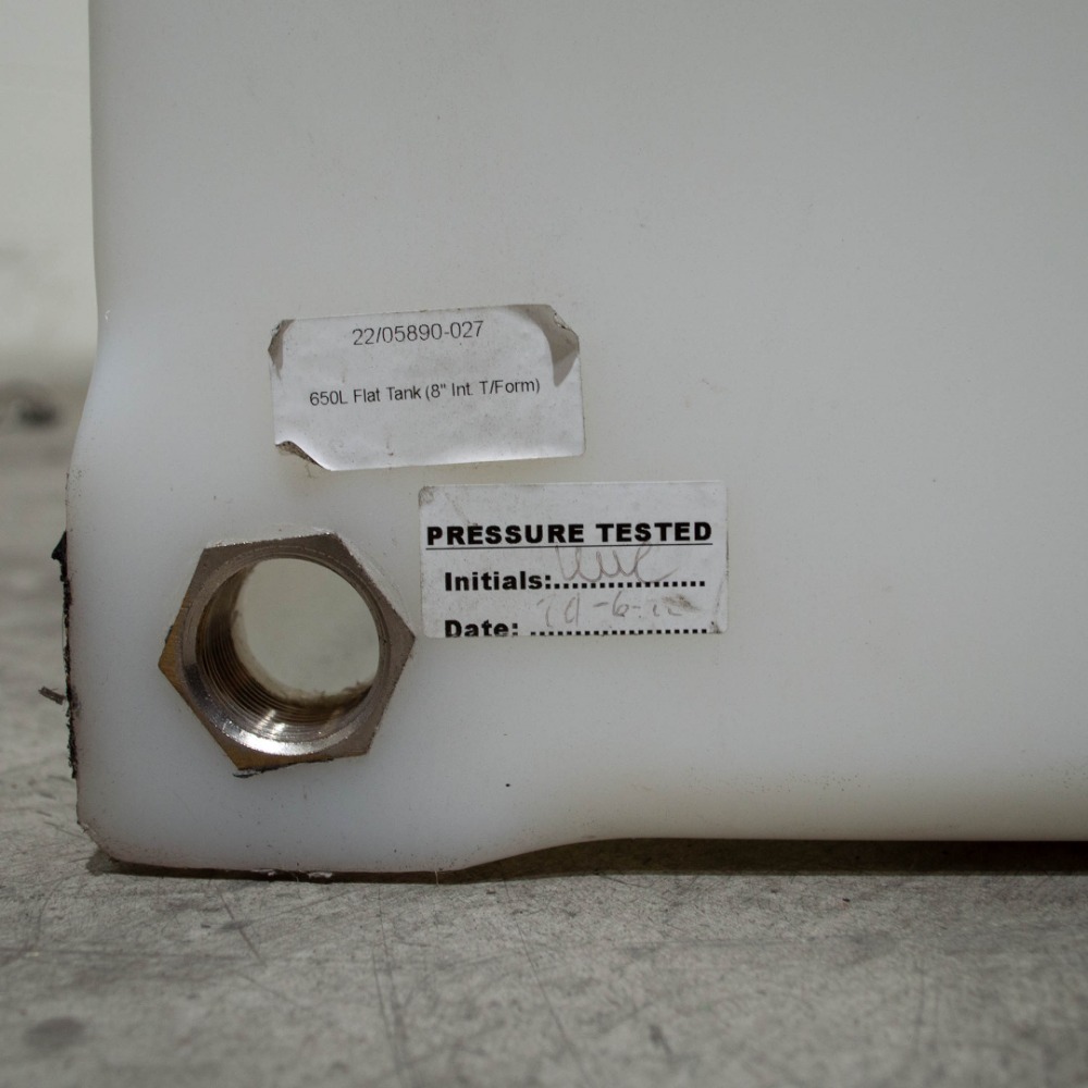 630 Litres Baffled Water Tank Flat - 1" BSP Female - Used