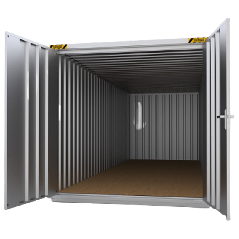 6m x 2m Flat Pack Storage Container with Double Wing Doors - Kingfisher ...