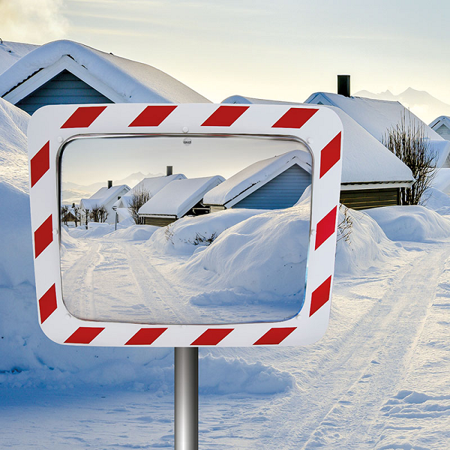 800 x 600mm Stainless Steel Anti-Frost & Anti-Condensation Traffic Mirror