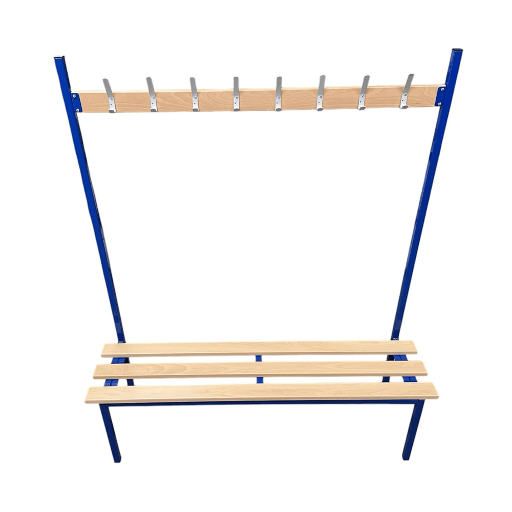 Single Sided Changing Room Bench with Hooks