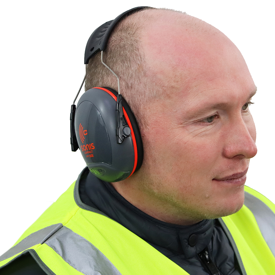 JSP Sonis Compact Low Profile Adjustable Ear Defenders - SNR32 - Orange