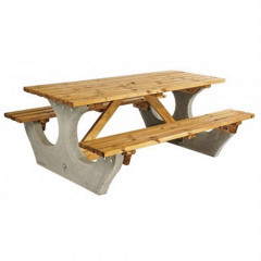 The Big Bench - 8 Seater Concrete and Timber Bench