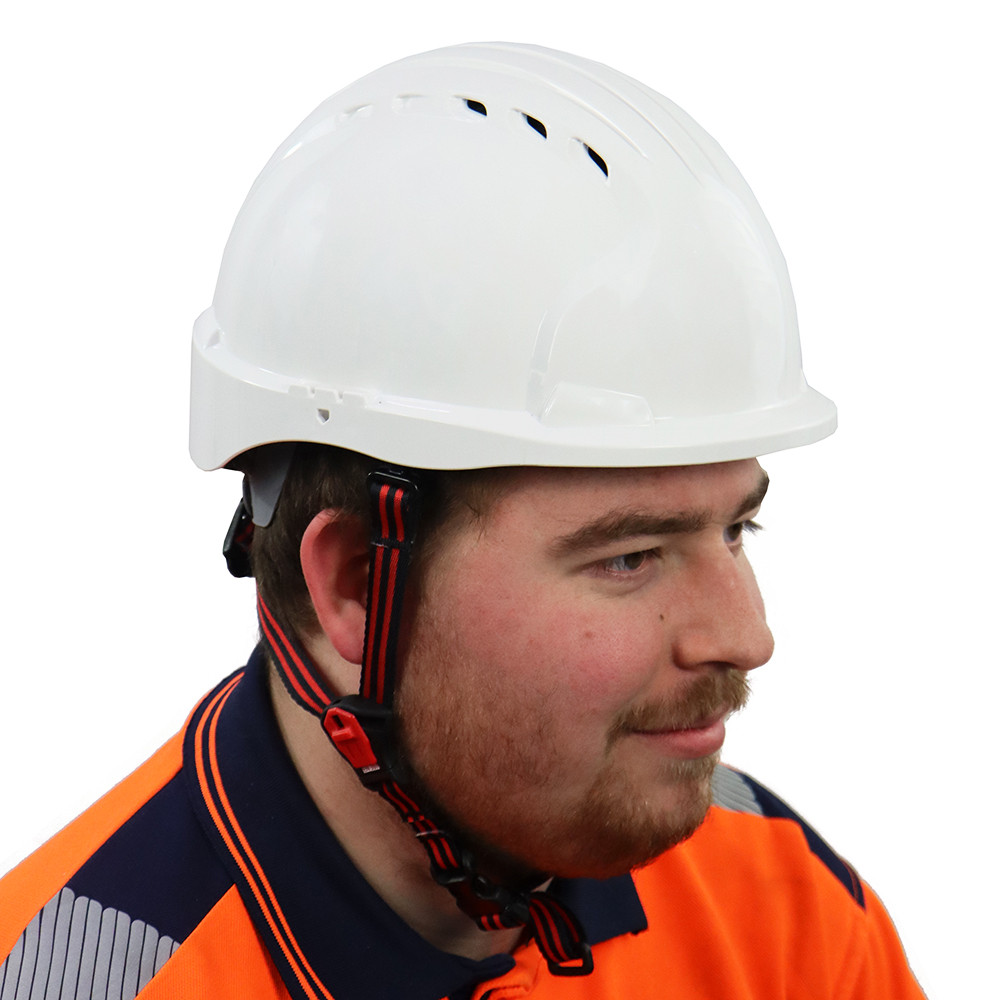 JSP EVO®5 Dualswitch™ Industrial Safety & Climbing Helmet - Vented - White