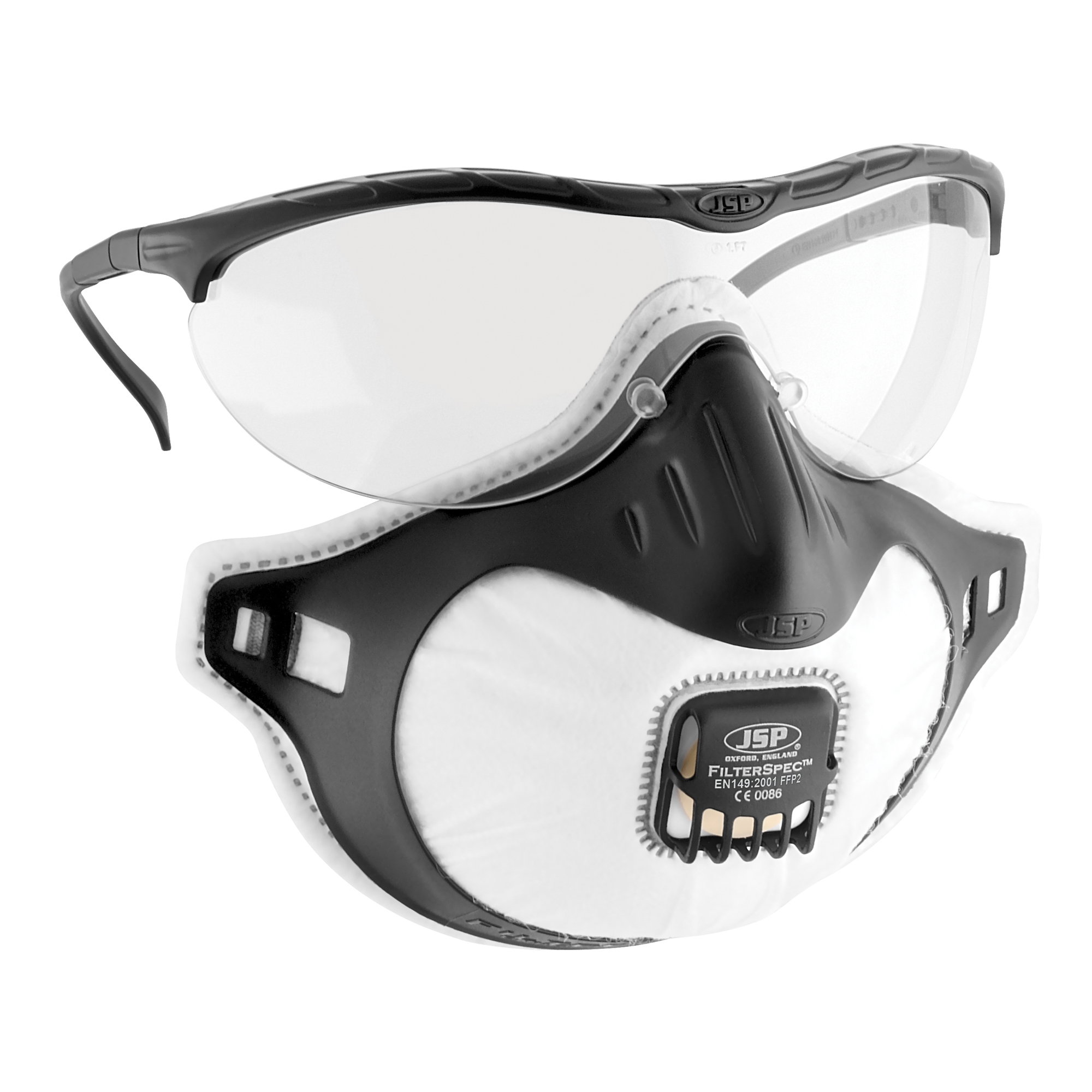 JSP Filterspec PRO Spectacle & FFP2V Valved Filter Mask