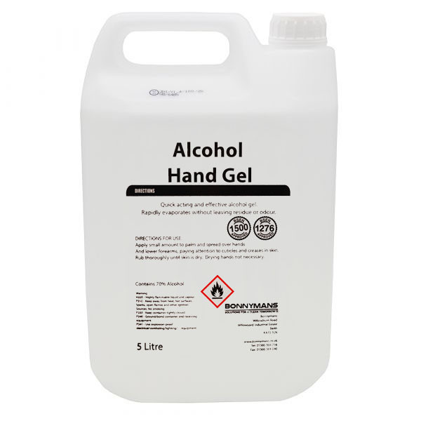 70% Alcohol Hand Sanitiser Gel with Pelican Pump - 5 Litre