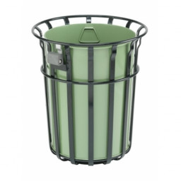 Bensham 82 Litre Park Litter Bin- green