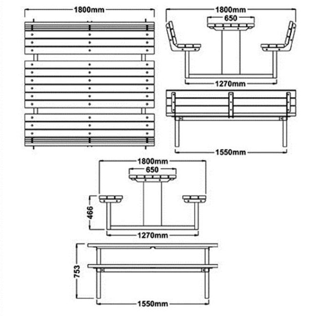 Forest Saver Picnic Table