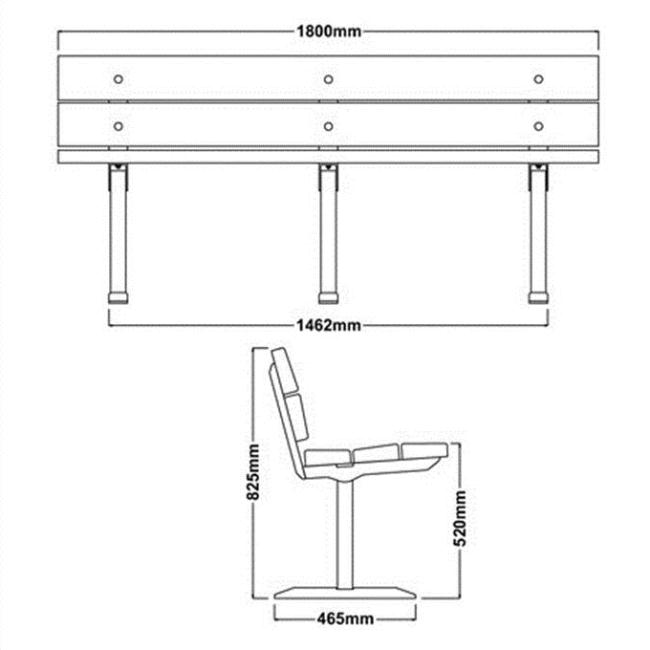 Park Lane Seat - 1800mm Length