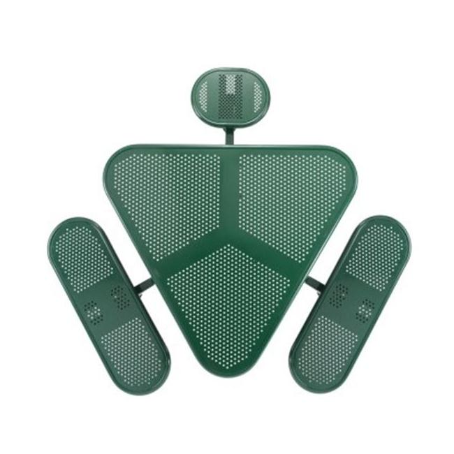Wheelchair Friendly Ranger Tri-Table Picnic Table - green