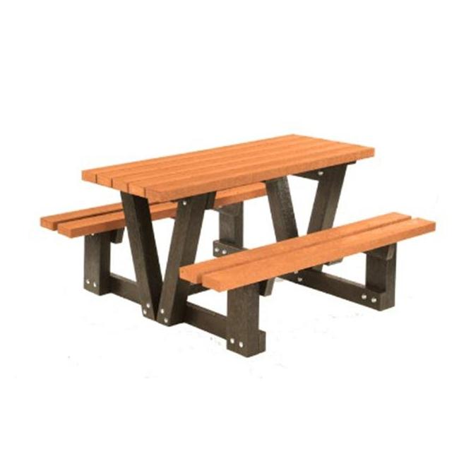 Walkthrough Surrey Picnic Table - black and brown