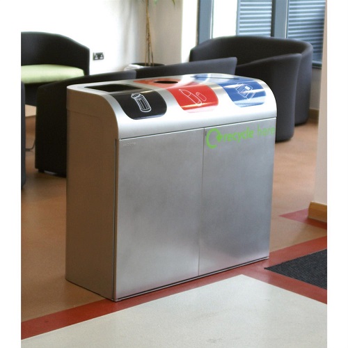 Lute Triple Internal Recycling Bin - 240 Litre