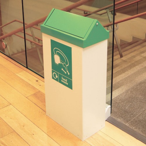 Swing-Cycle Office Recycling Bin - green