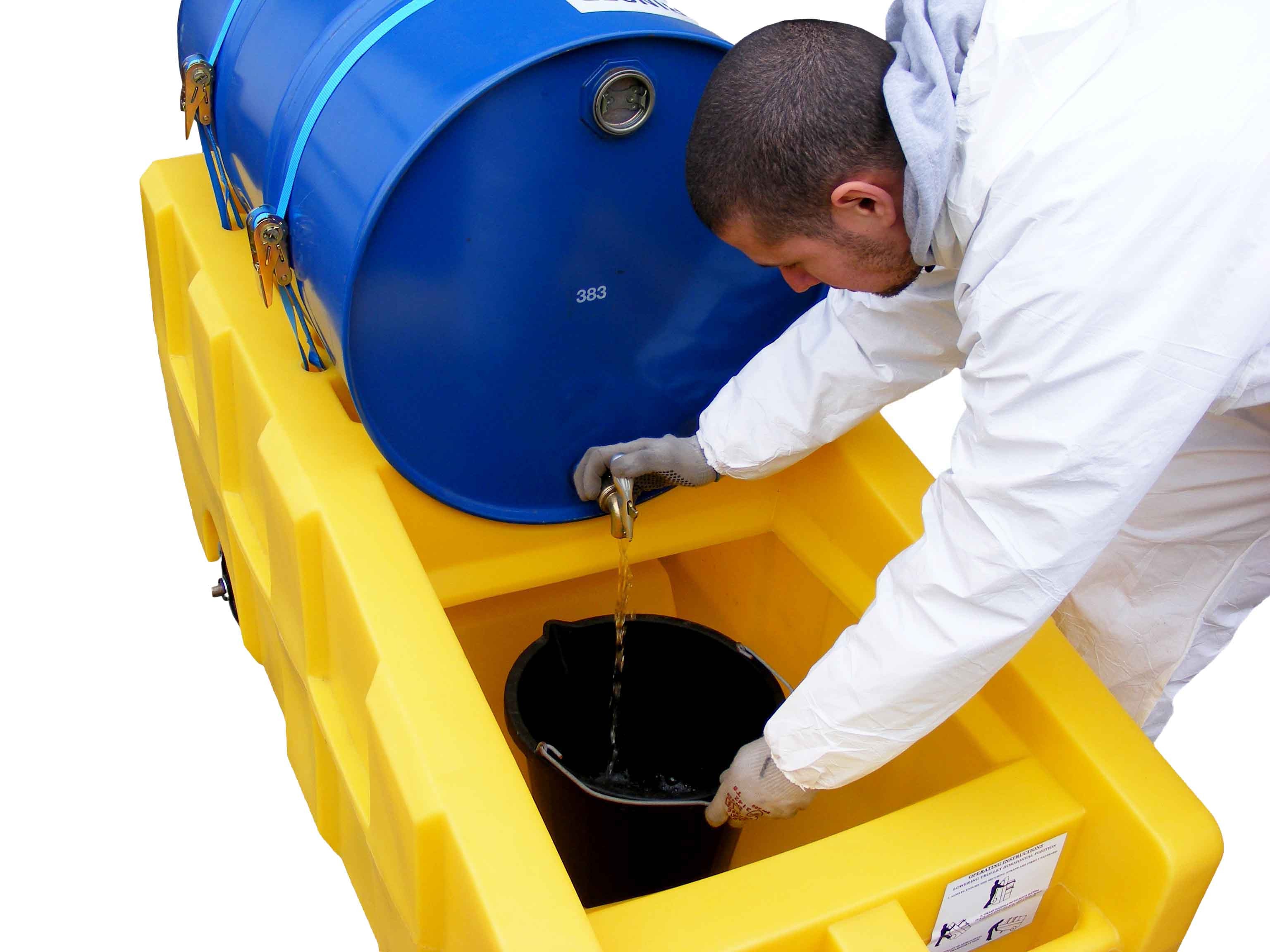 Single Drum Dispensing and Transfer Trolley - 230 Litre Sump Capacity