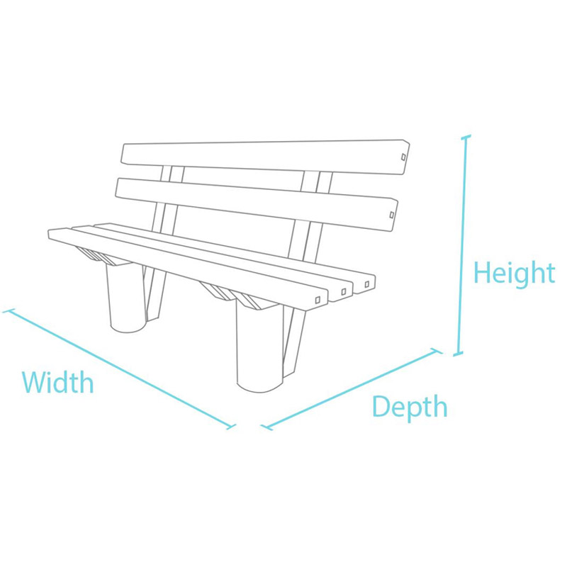 100% Recycled Plastic Taunus Forest Bench