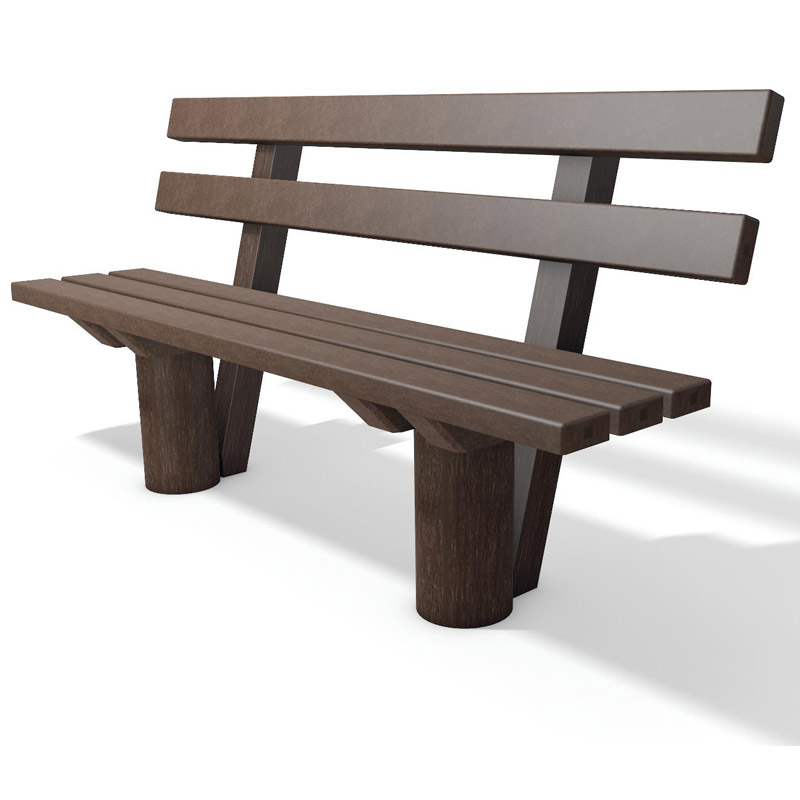 100% Recycled Plastic Taunus Forest Bench - brown
