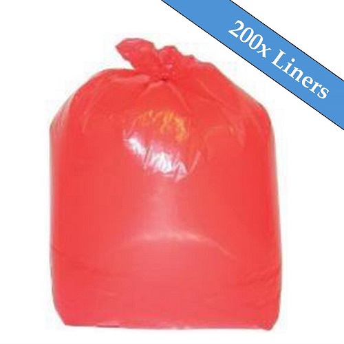 Heavy Duty Red Refuse Sacks 18" x 29" x 39"- 200 Liners Per Box
