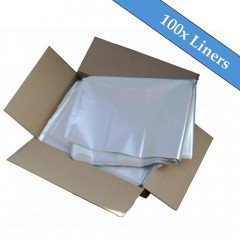 240 Litre Large Clear Superior Recycled Wheelie Bin Liners - 100 Liners Per Box.
