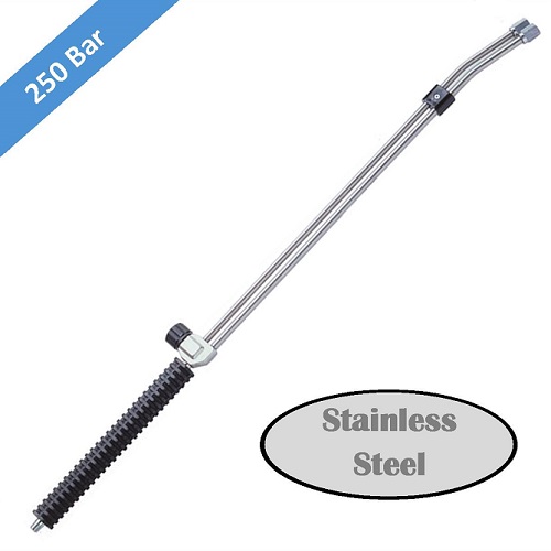 Stainless Steel Twin Pressure Wash Lance with Top Control Valve - 250 Bar
