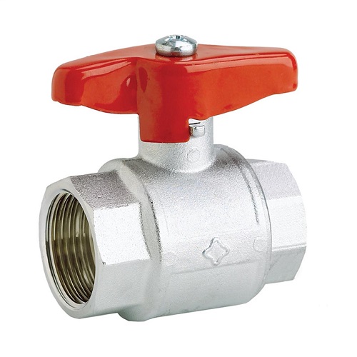 1/4" BSP Female x 1/4" BSP Female Plated Brass Ball Valve
