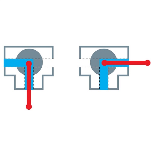 3/8" BSP Female 3 Way L Port Ball Valve